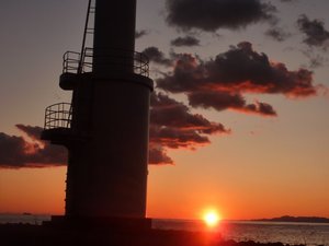 戸田港の日没