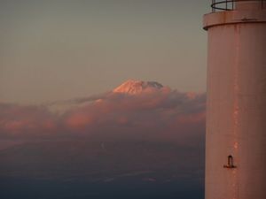 夕映えの富士山（御浜岬より）