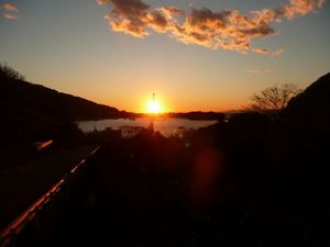 戸田港の日没