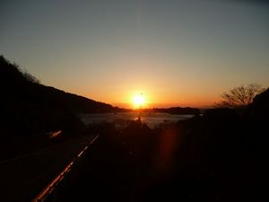 戸田湾の日没