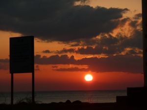 御浜岬の夕日