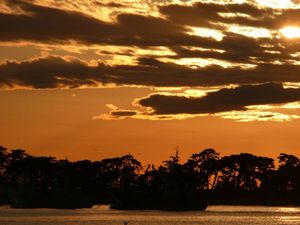 戸田港の夕日