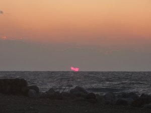 御浜岬の日没