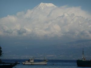 今日の富士山（戸田港より）