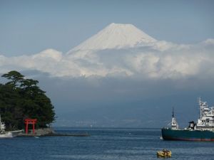 今日の富士山（戸田港より）