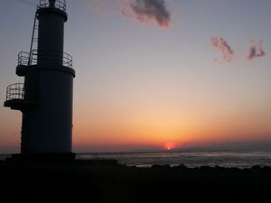 戸田港の夕日