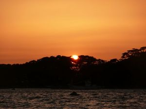 戸田港の夕日