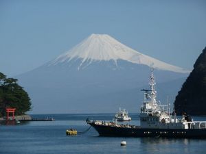 今日の富士山（戸田港より）