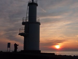 御浜岬の夕日