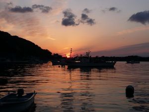 戸田港の夕日