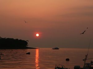 夕暮れの戸田港（4月19日の風景）