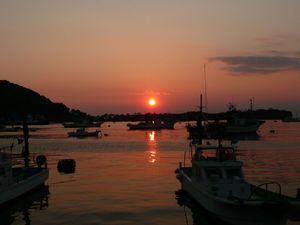 戸田港の夕日
