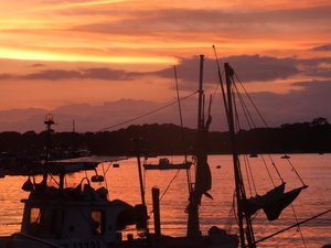 戸田港の夕暮れ
