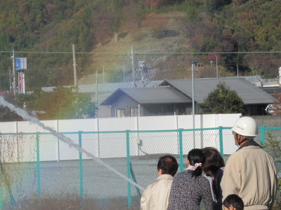 快晴の下地域防災訓練