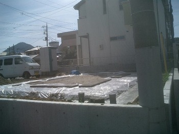 K邸の基礎ベース打ち