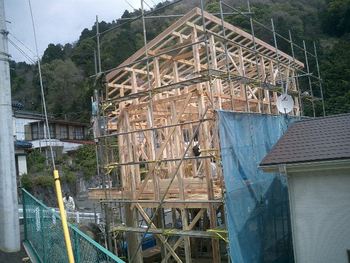 湯河原で上棟