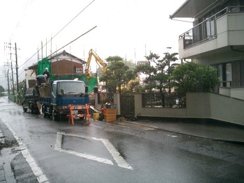 今日は大雨だった