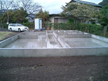 O邸基礎工事終わる