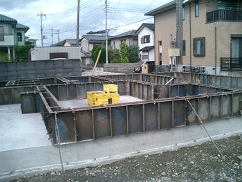 K邸の基礎配筋と立ち上げ