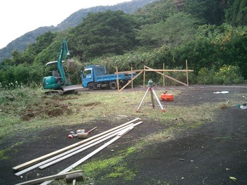 戸田で水盛り遣り方をした