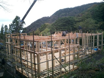 舟山の上棟だった