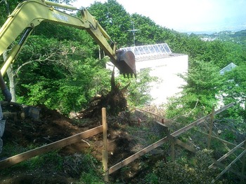 南箱根ダイヤランドS邸土工事始まる