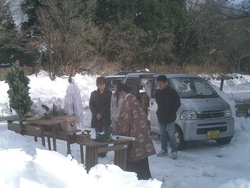 天城高原F邸の地鎮祭だった