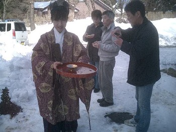 天城高原F邸の地鎮祭だった