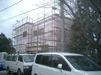 KM邸外壁ALC貼りほぼ完了