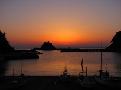 なんだよー　霞み夕陽！