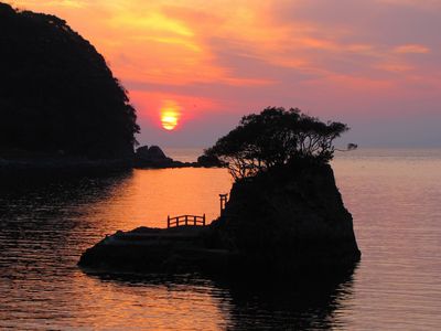 安良里で―　まったりー霞み夕陽