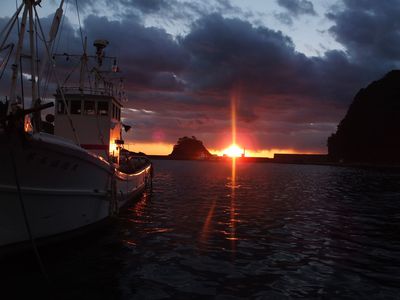 寒空に夕陽　暖かくない？