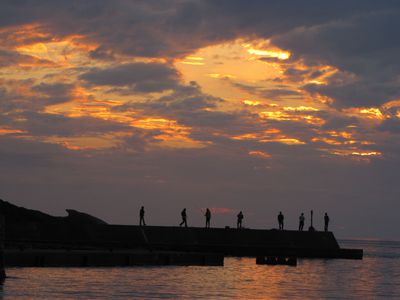 見えるらー？夕陽の眼