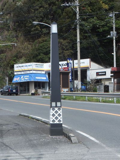 松崎のなまこ壁　街路灯に登場！