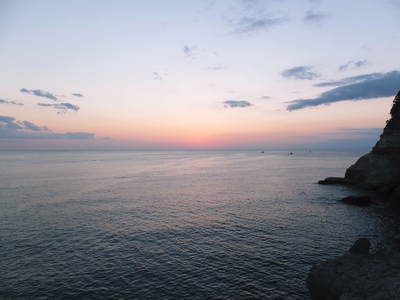 夕日がええ季節になってきやしたー