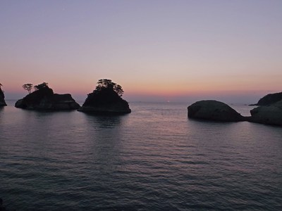 夕陽　海に帰っちゃいそうやー