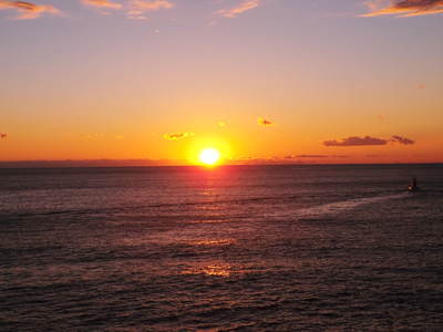 塩徳丸　夕陽に出漁です―