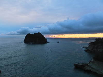 三四郎沖に―　茜色の夕焼けが広がる！