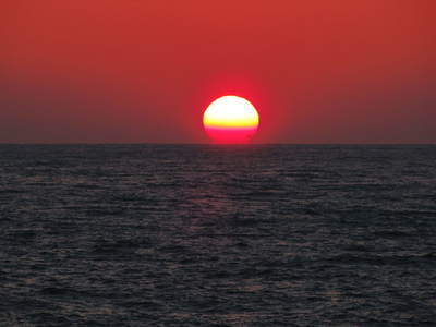 お餅夕陽が―ぷーってー