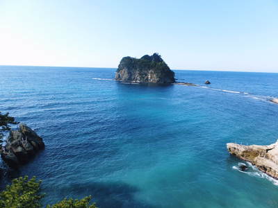 風はない堂ヶ島ですが―？