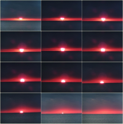 お餅夕陽が来たど―　夕陽マジック