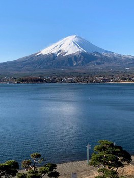 河口湖にて