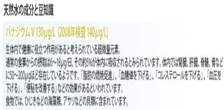 「富士山のバナジウム水」
