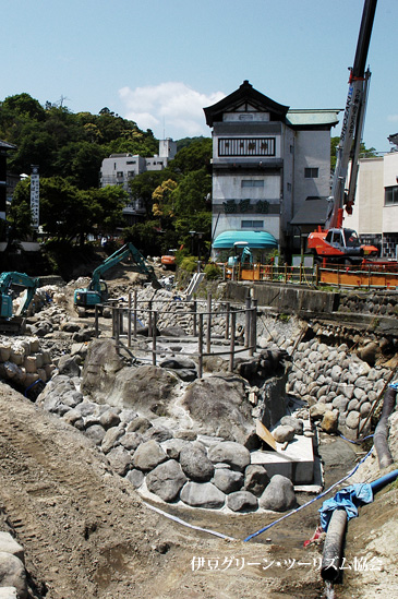 独古の湯大改造中の現場（修善寺）