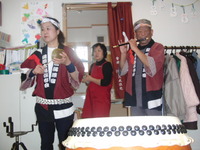 新年会・蒲原和太鼓保存会の皆さんがお越しくださいました
