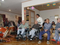 新年会・蒲原和太鼓保存会の皆さんがお越しくださいました