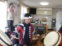 新年会・蒲原和太鼓保存会の皆さんがお越しくださいました