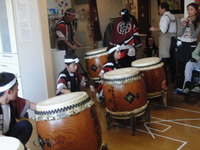 新年会・蒲原和太鼓保存会の皆さんがお越しくださいました