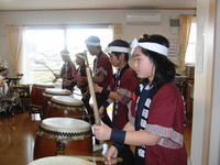 新年会・蒲原和太鼓保存会の皆さんがお越しくださいました