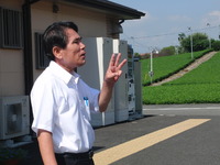 朝9時から防災訓練を水消火器使い全員参加で行いました。